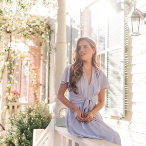 Gal Meets Glam Jane Tie Waist Midi Dress